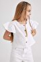 Girl's Short Sleeve White Blouse Z4901A623Sm - 3