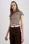 Fitted Embroidered Rib Knit Short Sleeve T-Shirt Z9201Az23Sp - 6