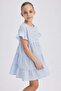 Baby Girl Gingham Short Sleeve Flounced Dress X2353A623Sm - 4