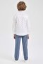 Boy's Linen Look Long Sleeve Shirt Z2800A623Sm - 4