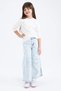 Wide Leg Ripped Detailed Wide Leg Jean Trousers for Girls Z4708A623Sm - 5