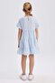 Baby Girl Gingham Short Sleeve Flounced Dress X2353A623Sm - 6