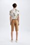 Regular Fit Waist Lace Bermuda Shorts R2057Az22Sm - 6