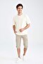 Regular Fit Cargo Capri Shorts N6621Az22Hs - 2