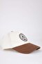 Men's Color Blocked Cotton Cap Hat W8579Az22Sm - 2