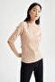 Slim Fit Half Turtleneck Corded Fabric Ribbed Knit Short Sleeve T-Shirt V6845Az22Sm - 5