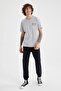 Regular Fit Crew Neck Back Printed Printed Short Sleeve T-Shirt W6088Az22Sp - 3