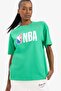 100% Cotton Nba Wordmark Oversized T-Shirt X2993Az22Sm - 3