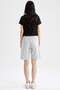 Regular Buy Lace-Up Bermuda 100% Cotton Shorts W9369Az22Sm - 6