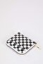 Women's Checkerboard Patterned Faux Leather Wallet X0713Azns - 5