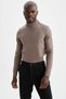 Slim Fit, schmal geschnittener, halbhoher Rollkragenpullover, Basic-Strickpullover, einfarbig, R1127AZ21WN - 8