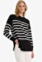 Relax Fit Striped Crew Neck Knit Sweater Tunic S7517AZ21AU - 3