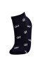 Women's Patterned 3-Piece Booties Socks R8371Azns - 3