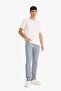Summer Chino Canvas Textured Trousers Slim Fit Narrow Leg with Pockets T1055Az21Sp