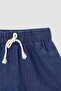 Girls' Relax Fit Stretchy Waisted Jean Shorts T3311A621Sm - 2
