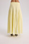 Sera Pile Detail Yellow Long Skirt - 5