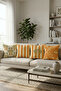 Wilda Soft Tropic Striped Patterned Set of 4 Decorative Throw Pillow Covers Cream-Orange - 3