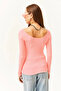 Women's Salmon Wide Collar Camisole Blouse BLZ-19000722 - 5
