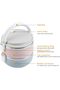 Stackable Stainless Steel Bento Box with Portable Handle, Multi-Layer Food Container - 4