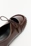 Ballet Flats 2532 - Lace-Up Ruched Detail Bitter Brown Women's Ballet Flats - 7