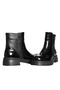 Black Patent Leather Women's Casual Boots - 4