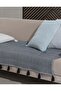 Lavi Black Sofa Cover with Pompoms 115 X 200 cm Sofa Divan Sofa Bed Armchair Cover Shawl with Tassels - 5