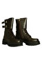 Brown Floater Leather Women's Boots - 3