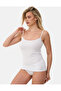 100% Cotton Fabric Rope Strap Women's Undershirt Jacquard Ribbed Heart Embroidered Pack of 5 White - 4