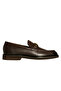 Brown Leather Men's Buckle Loafer