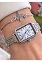 Brand Silver Color Thin Cord Women's Wristwatch - Bracelet Gift - 6