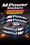 M Power Motorcycle and Automobile Tire Lettering Embossing Sticker Gluing 4Pcs Set - 4