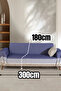 Navy Blue Arm Covering Bergama Sofa Cover 180 X 300 cm Oversize Divan Sofa Sofa Bed Cover - 2