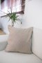 2-Piece Cotton Textured Woven Throw Pillow Cover Cream - 3