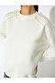 Pearl Processing Detailed Comfortable Fit Three Thread Long Sleeve Crew Neck Sweatshirt - 5