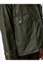 Waxed Gabardine Oversize Coat with Hood, Pockets and Zipper - 5