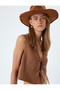 Modal Fabric - Bow V-Neck Crop Vest, Lace-Up Front Design