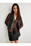 Buttoned V-Neck Faux Leather Vest - 3