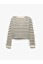 Long Sleeve V-Neck Knitwear Cardigan with Applique Detail - 4