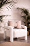 Bowknot Design Crinkled Textured Beige Decorative Cushion - 2