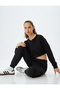 Jogger Sweatpants High Waist Lace-Up Pocket Detail Loose Fit Interlock