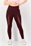 Women Tight Fit 7/8th Training Leggings, Burgundy