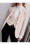 Blazer Jacket Double-Breasted with Pockets and Buttons, Hip Length