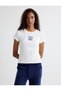 Cotton T-Shirt Short Sleeve Crew Neck with Embroidery Detail - 3