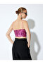 Evening Dress Crop Blouse Sequined Strapless Slim Fit - 4