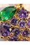 Purple Stone Grape Pattern Steel Necklace Stylish Gift Option Rustproof Durable - 2