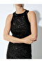 Sequin Sequined Evening Dress Halter Neck Mini Sleeveless Slim Fit - 5