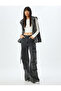Faux Fur Vest with Hood, Snap Buttons and Pocket Detail - 2