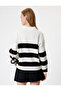 Polo Neck Color Block Knitwear Long Sleeve Sweater - 4
