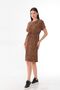 Leopard Print Maternity Waist Tied Cotton Stretchy Fabric Dress - 5