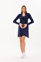 Navy Blue Maternity & Maternity Degaje Collar Dress - 4